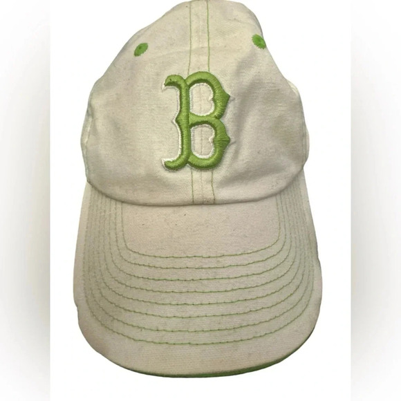 New Era white and lime green Red Sox hat NWOT - Picture 1 of 5